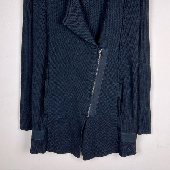 Athleta | Merino Wool Thermolite Sentinel Zip Front Sweater Coat Black | XS - Picture 9 of 16